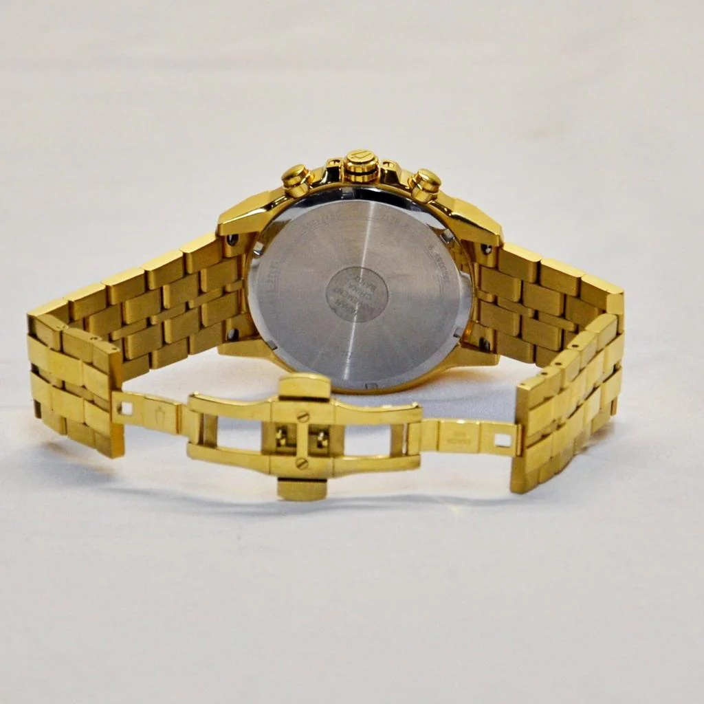 Bulova Men's Chronograph Classic Quartz 97B217 Gold-Tone Watch - Image 3
