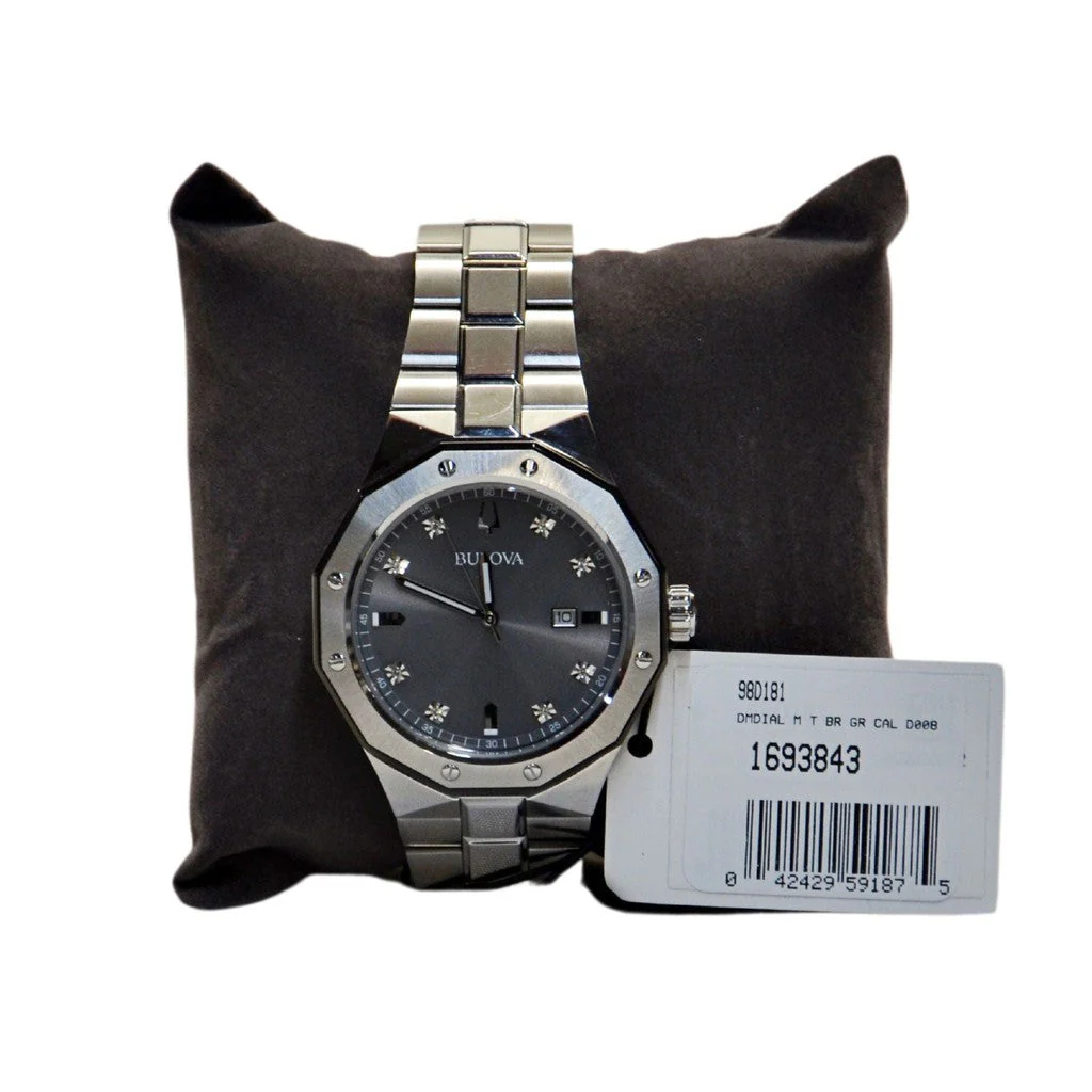 Bulova Men's Classic 98D181 Dress Watch - Grey/Silver - Image 2