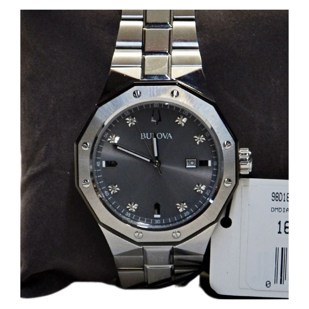 Bulova Men's Classic 98D181 Dress Watch - Grey/Silver - Image 3