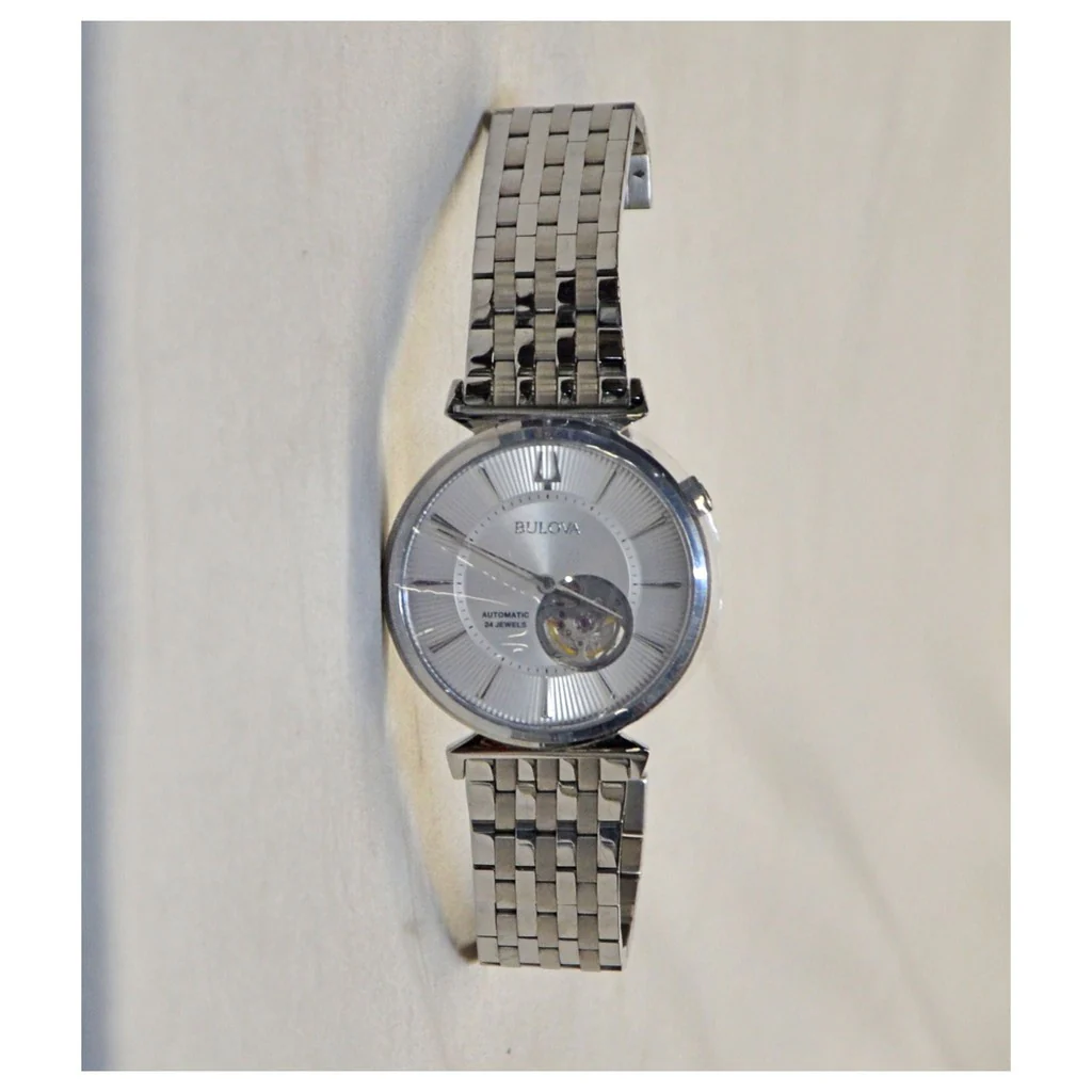 Bulova Men's Classic Regatta Slim Automatic Watch Silver-Tone 96A234 - Image 2