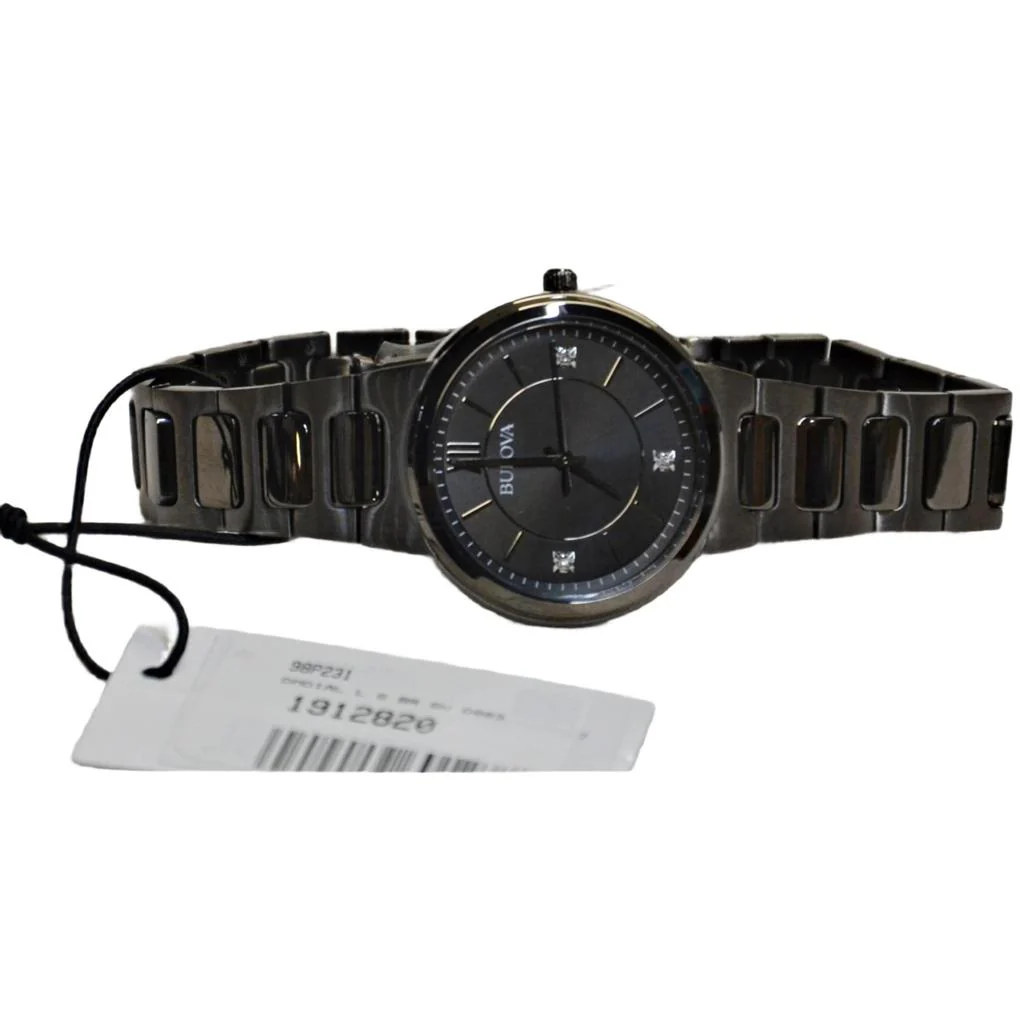 Bulova Women's Classic Black Dial Watch 98P231 - Image 2