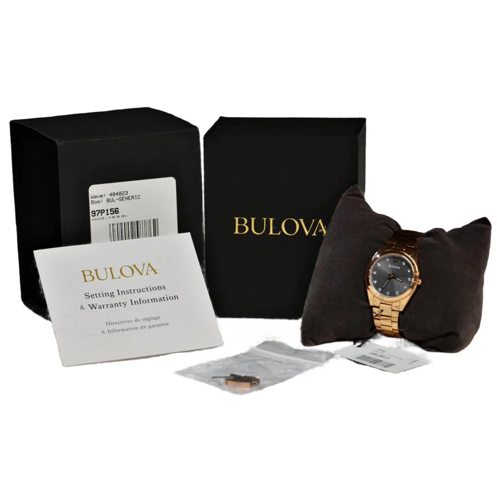 Bulova Women's Classic Surveyor Rose Gold Tone Watch 97P156 - Image 8