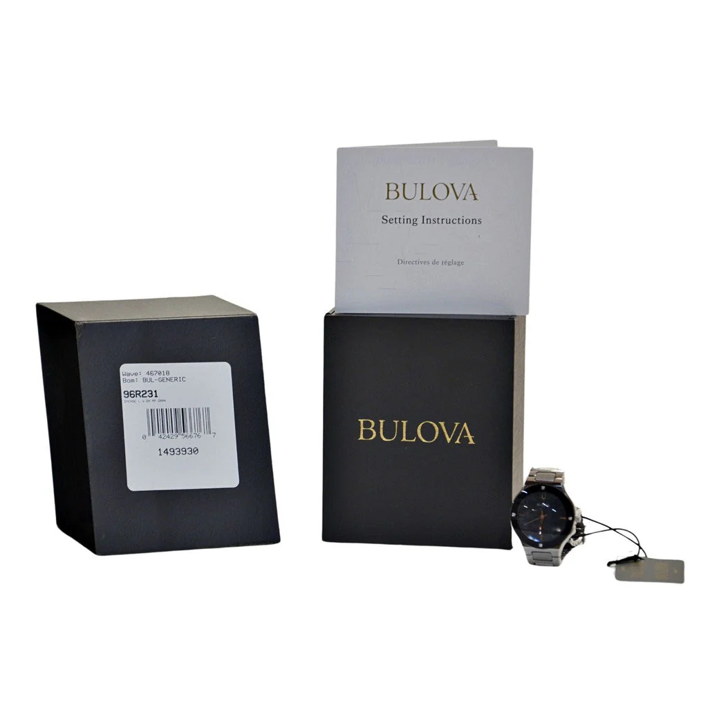 Bulova Women's Futuro Millennia Diamond-Accent Bracelet Watch 96R231 Silver-tone - Image 4