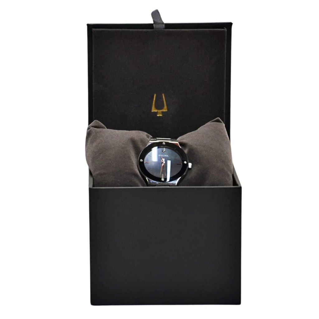 Bulova Women's Futuro Millennia Diamond-Accent Bracelet Watch 96R231 Silver-tone - Image 5