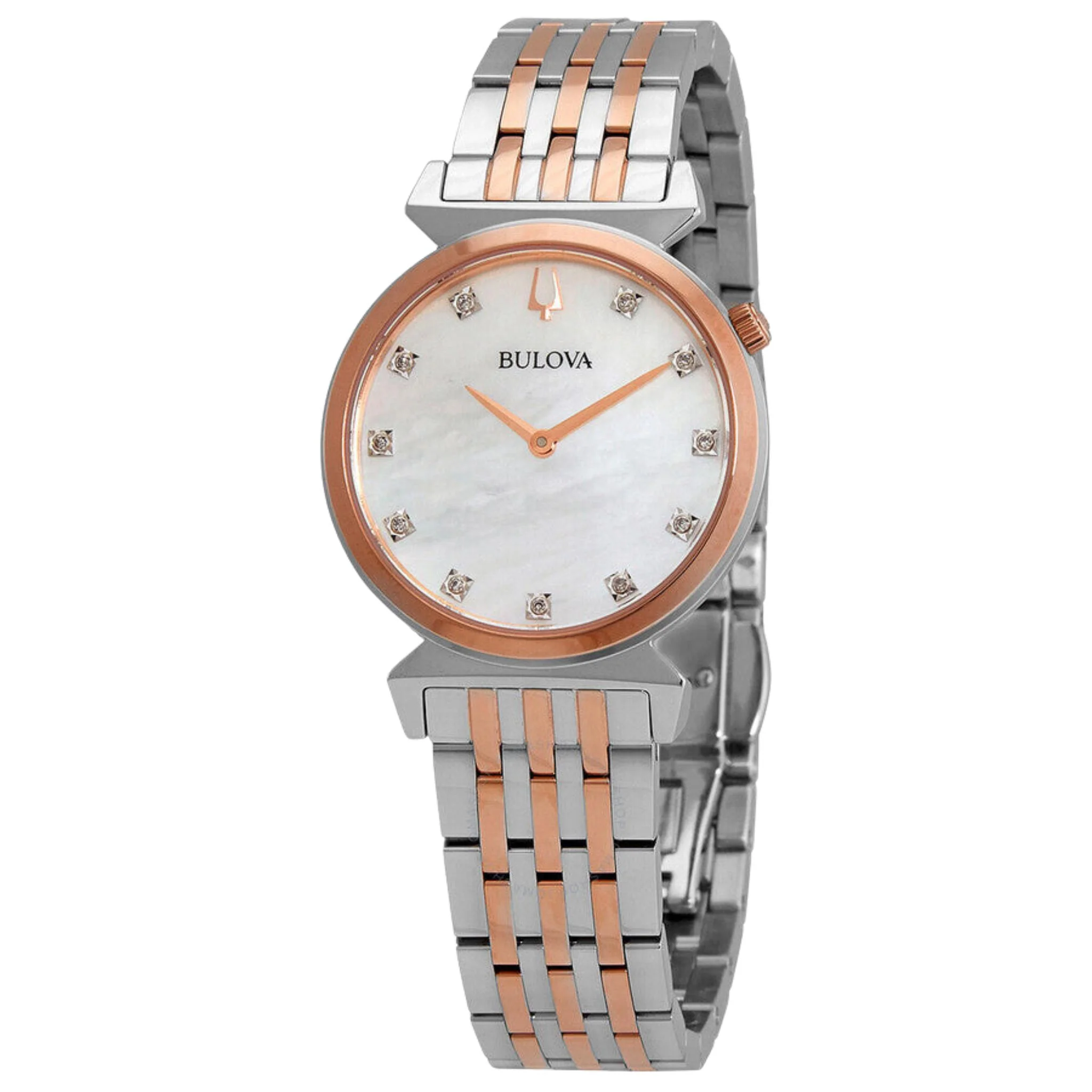 Bulova Women's Regatta Diamond-Accent Two-Tone Stainless Steel Bracelet Watch