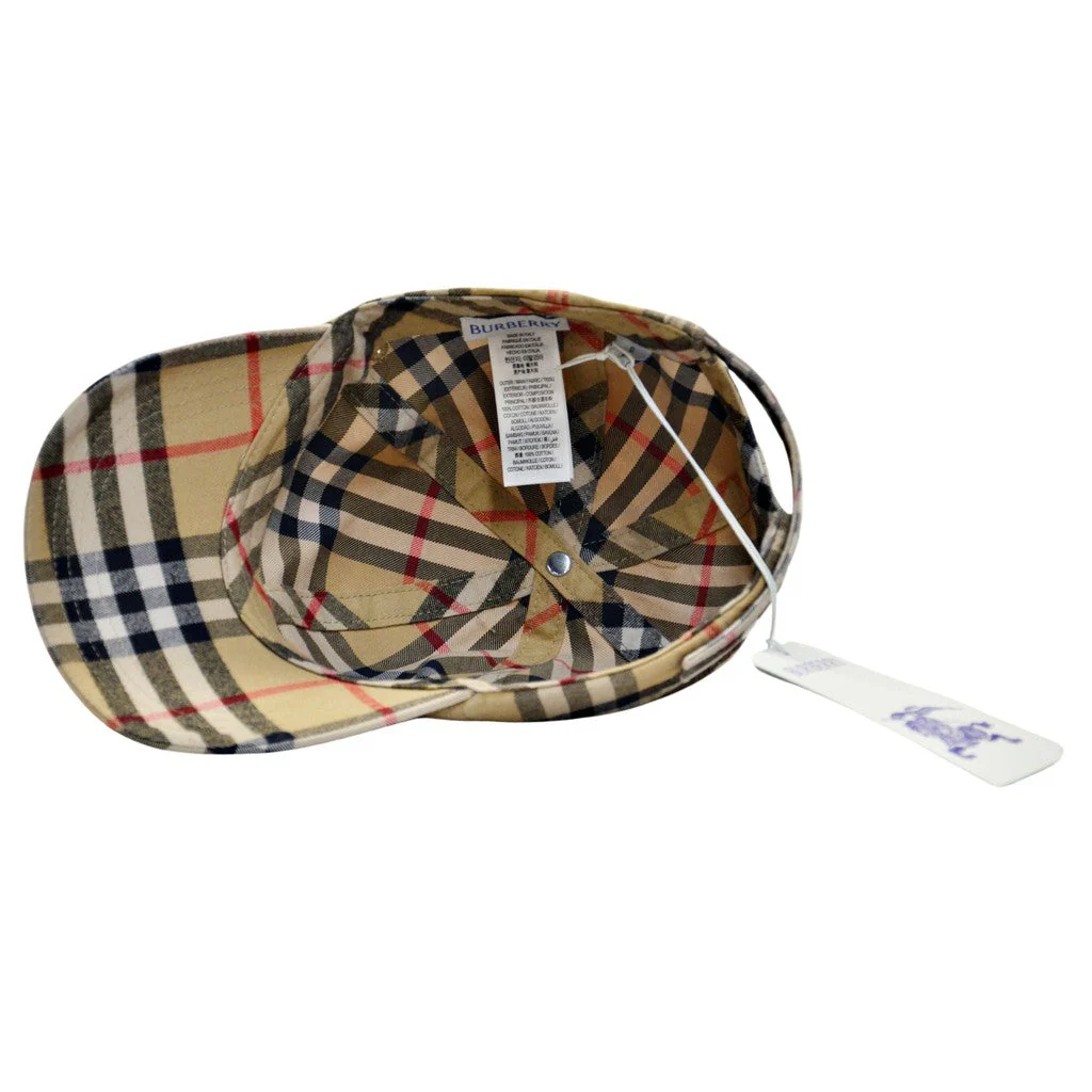 Burberry Unisex Archive-Beige Check Baseball-Style Cap - S - Image 4