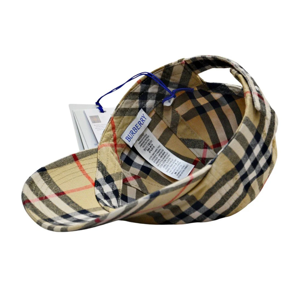 Burberry Unisex Archive-Beige Check Baseball-Style Cap - XS - Image 4