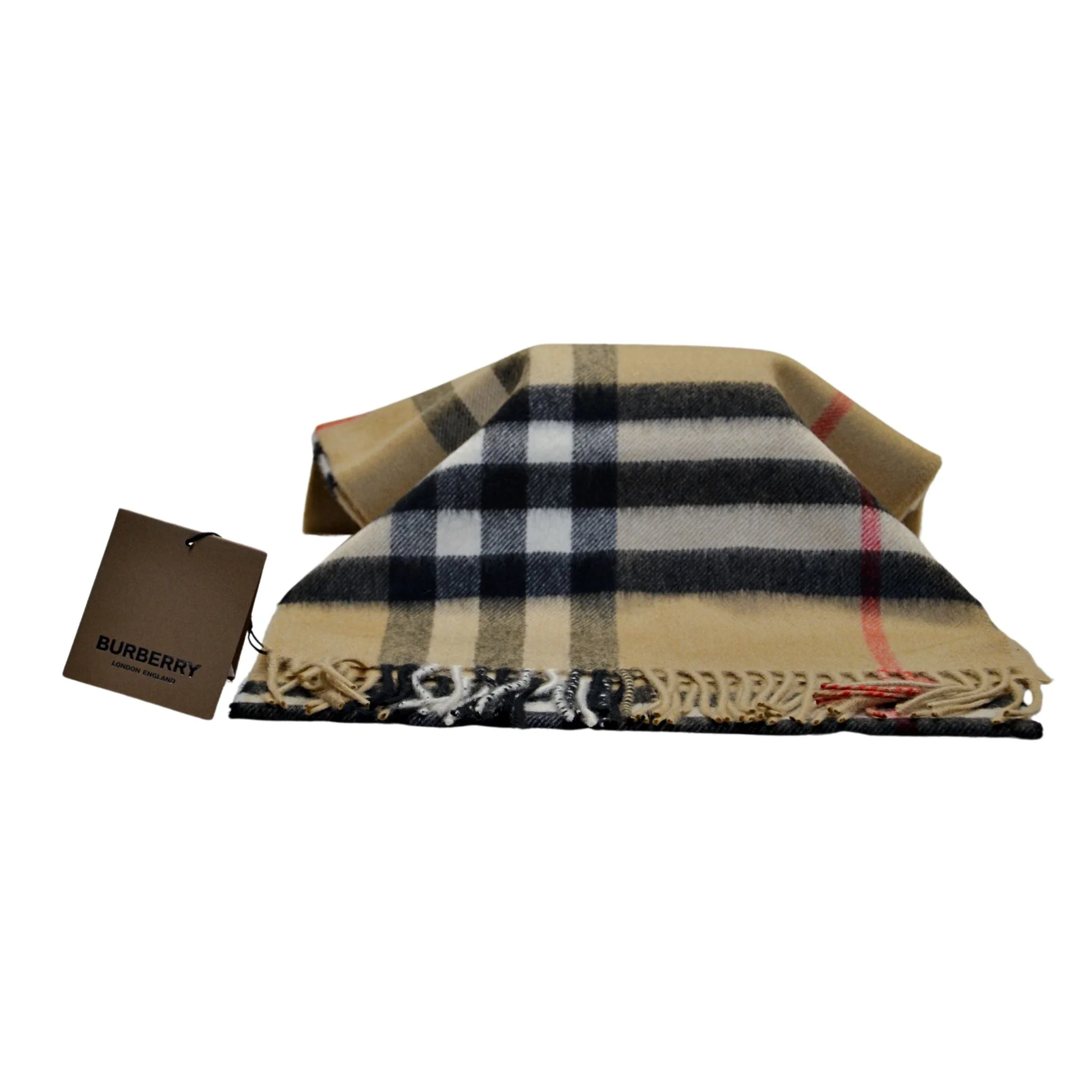Burberry Wide-Check Cashmere Scarf - Archive Beige - Image 3
