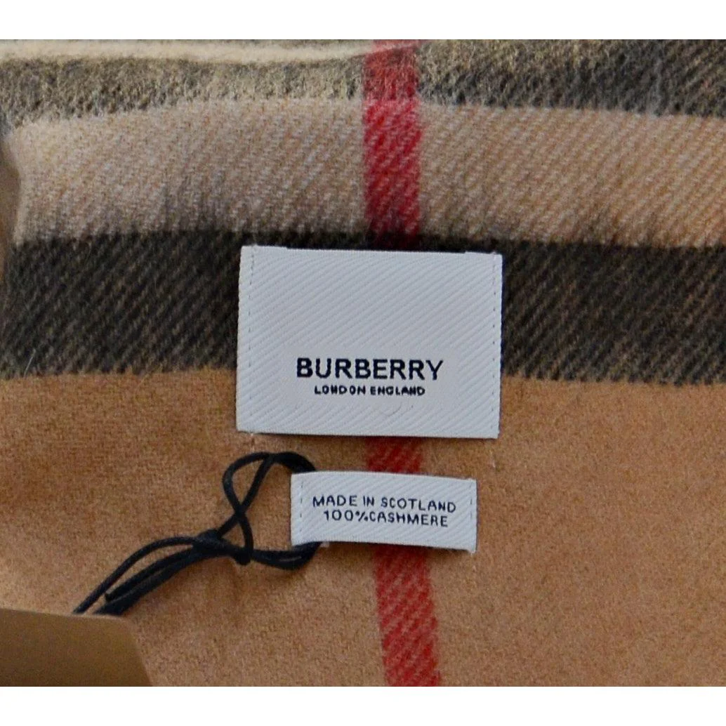 Burberry Wide-Check Cashmere Scarf - Archive Beige - Image 5