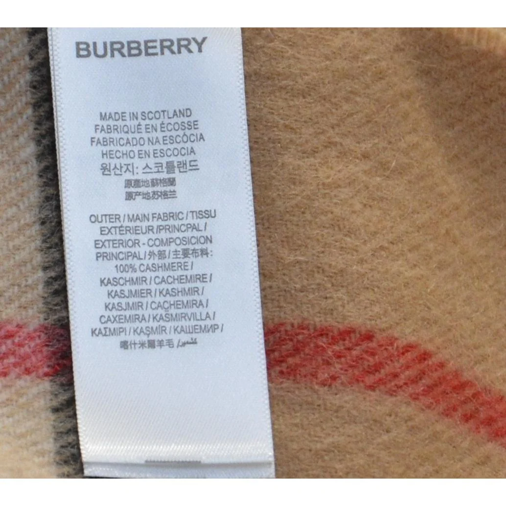 Burberry Wide-Check Cashmere Scarf - Archive Beige - Image 6