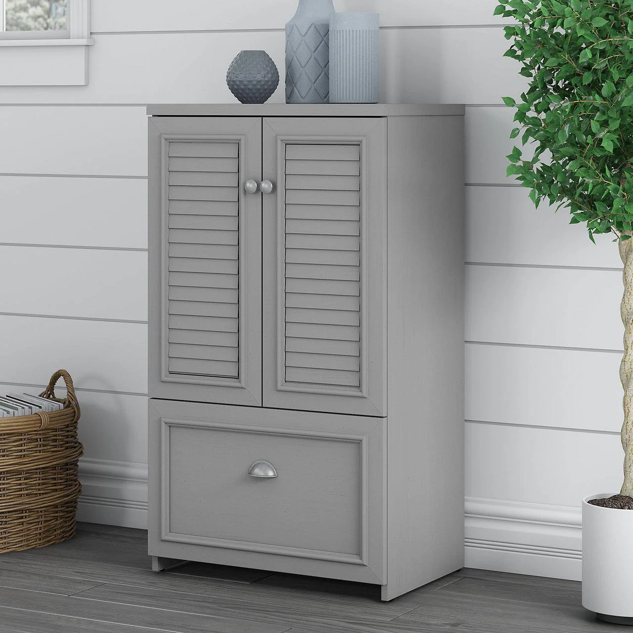Bush Furniture Fairview Lateral File Storage Cabinet, Cape Cod Gray
