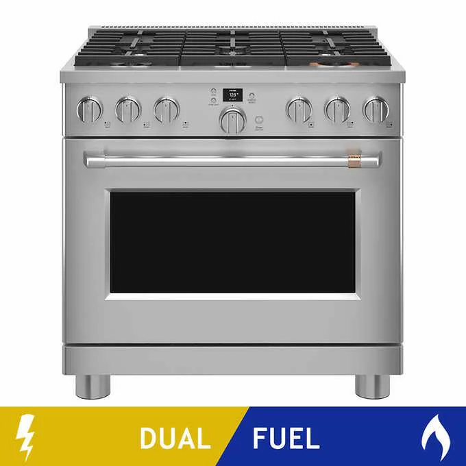 Café 36 in. 5.7 cu. ft. Stainless Steel Smart Dual-fuel Commercial-style Range - C2Y366P2TS1 - Image 3