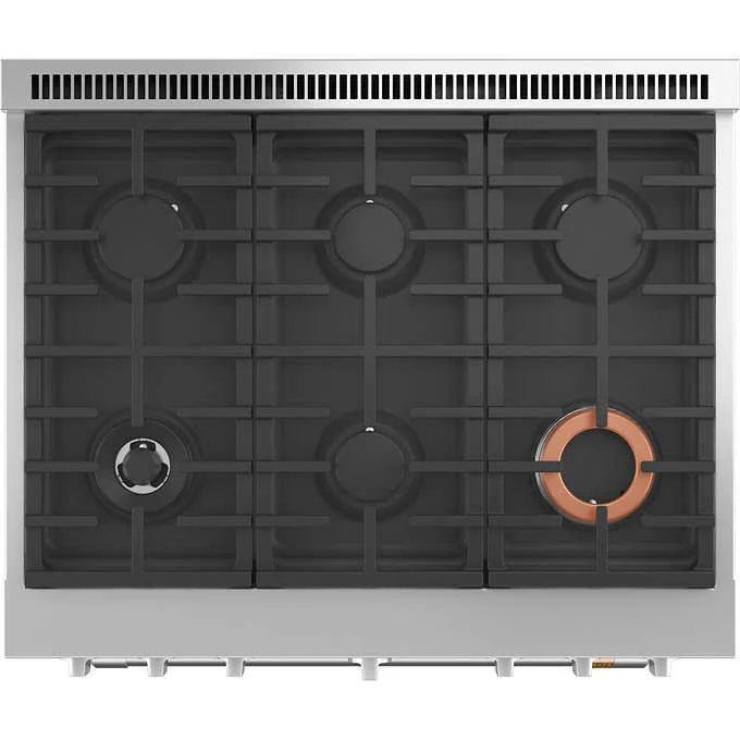 Café 36 in. 5.7 cu. ft. Stainless Steel Smart Dual-fuel Commercial-style Range - C2Y366P2TS1 - Image 4