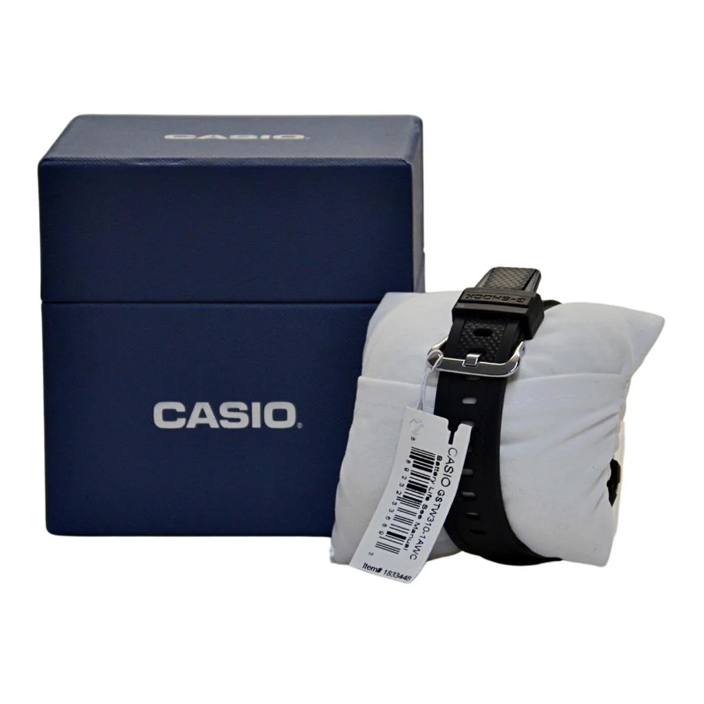 Casio Men's G-Shock Black and Silver Case Watch GSTW310-1AWC - Image 3