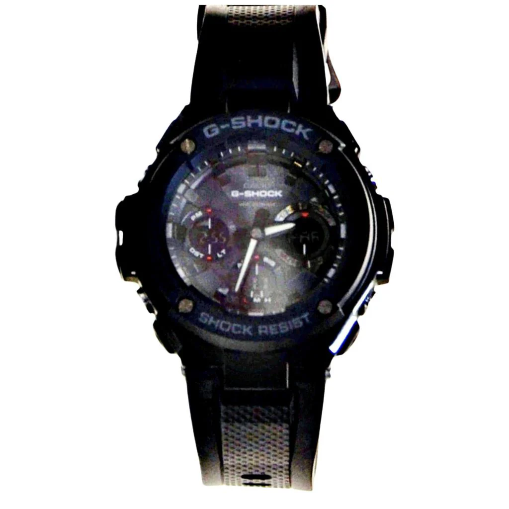 Casio Men's G-Shock GSTS100G-1B Resin Solar-Powered Watch Black - Image 2
