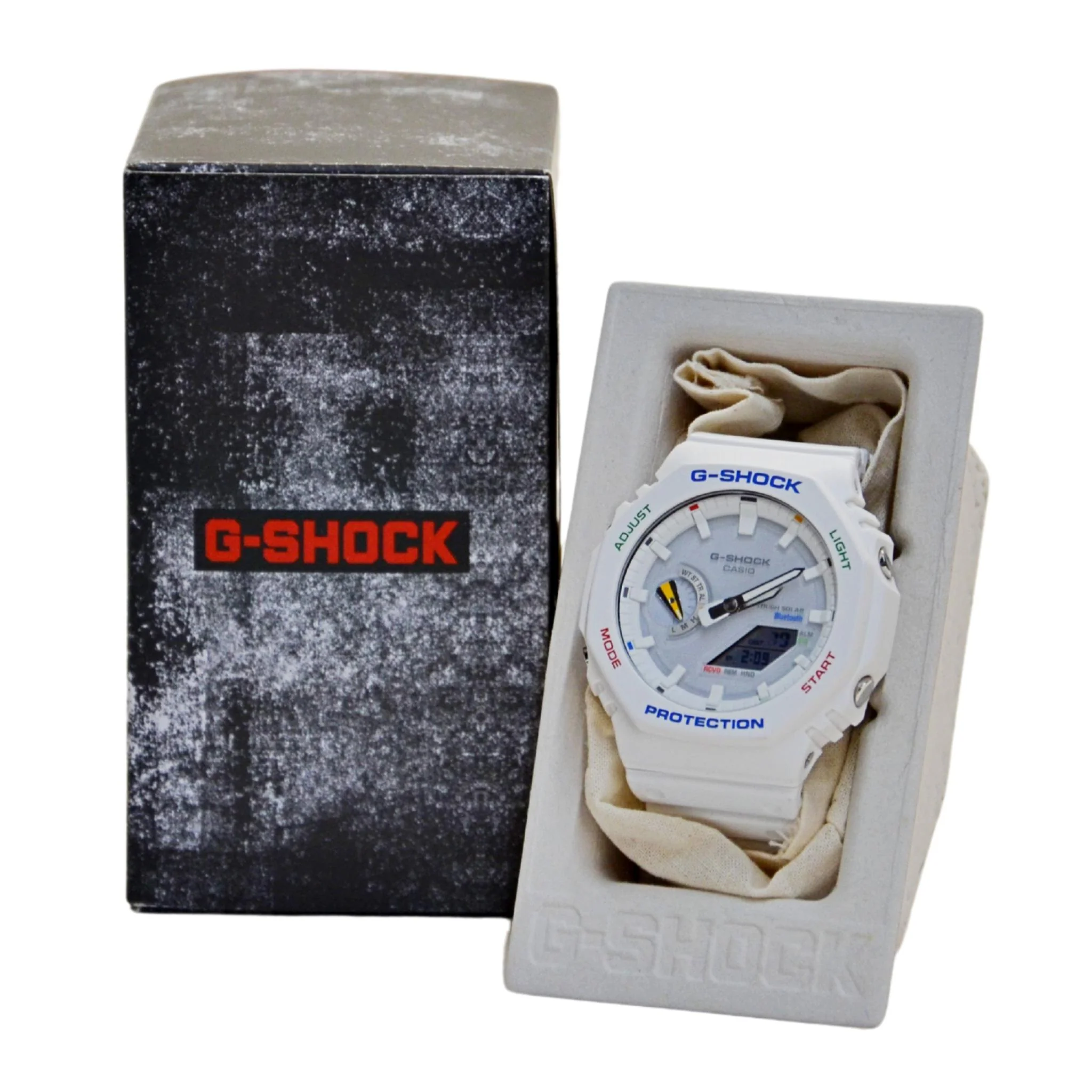 Casio Men's G-Shock Solar Powered White with Multi-Color Accents Watch - Image 2
