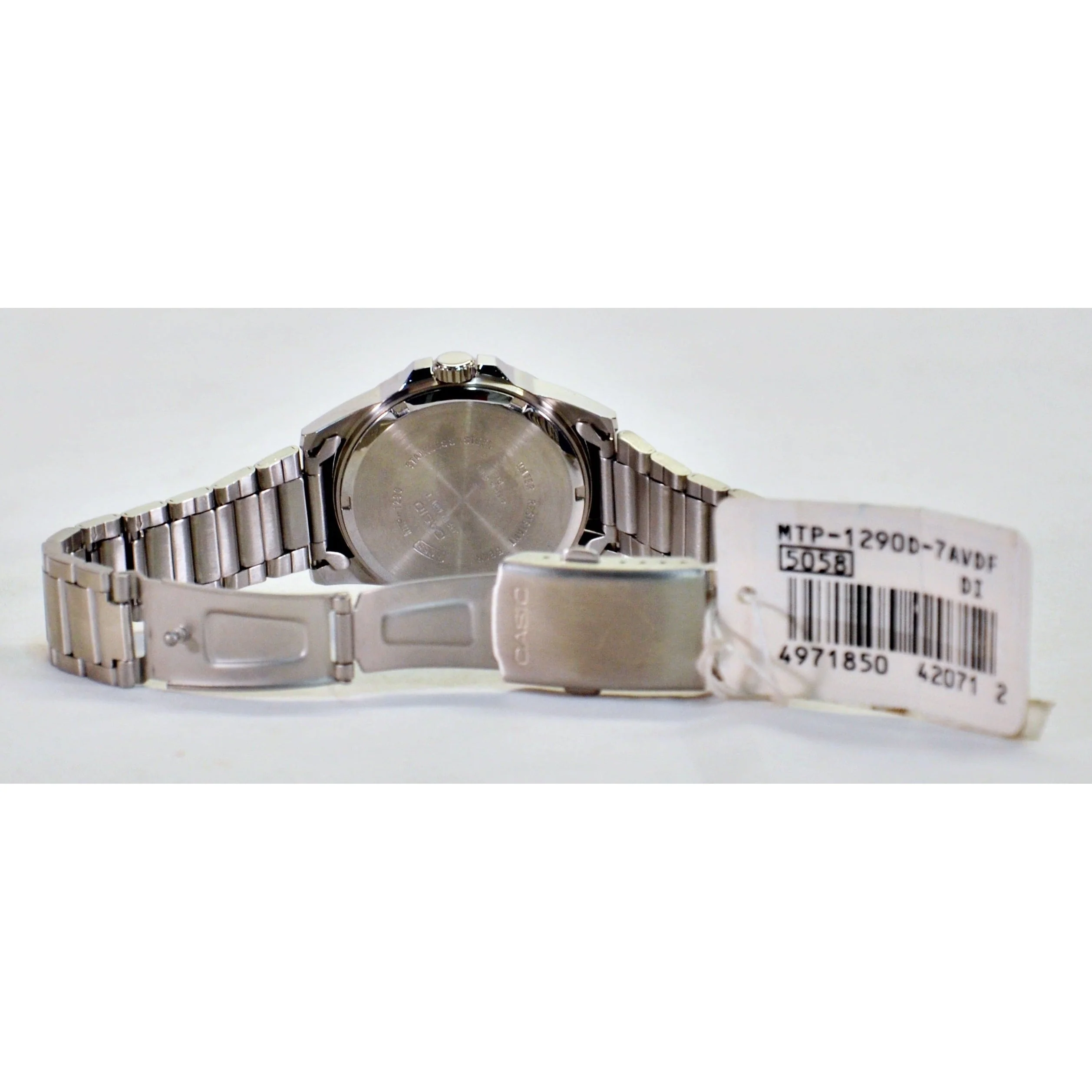 Casio Mens Watch w/ Luminous Hands, Day Window - Stainless Steel/Japanese Quartz - Image 4