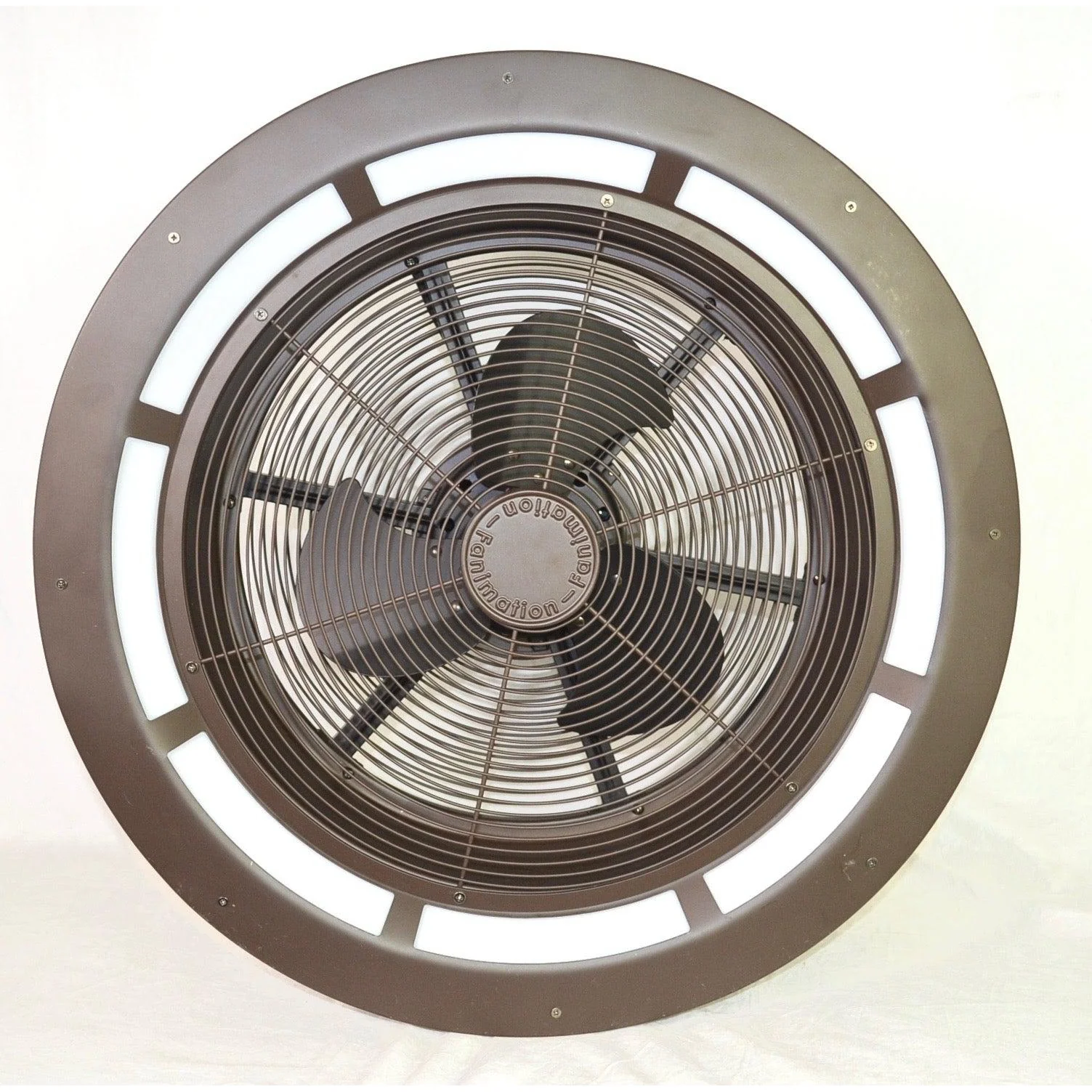 Fanimation Beck Ceiling Fan with Frosted Shade Light Kit 13" Brown