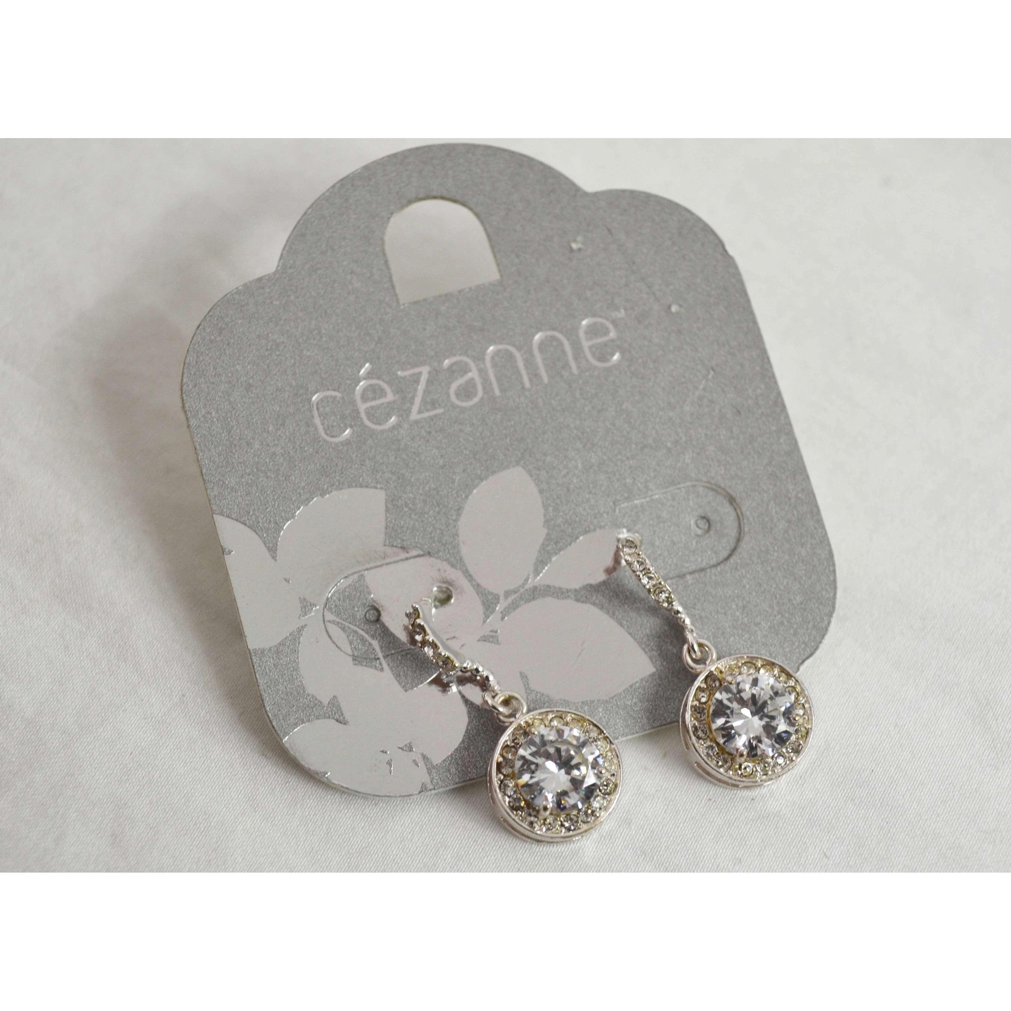 Cézanne Round Drop Sparkle Earrings