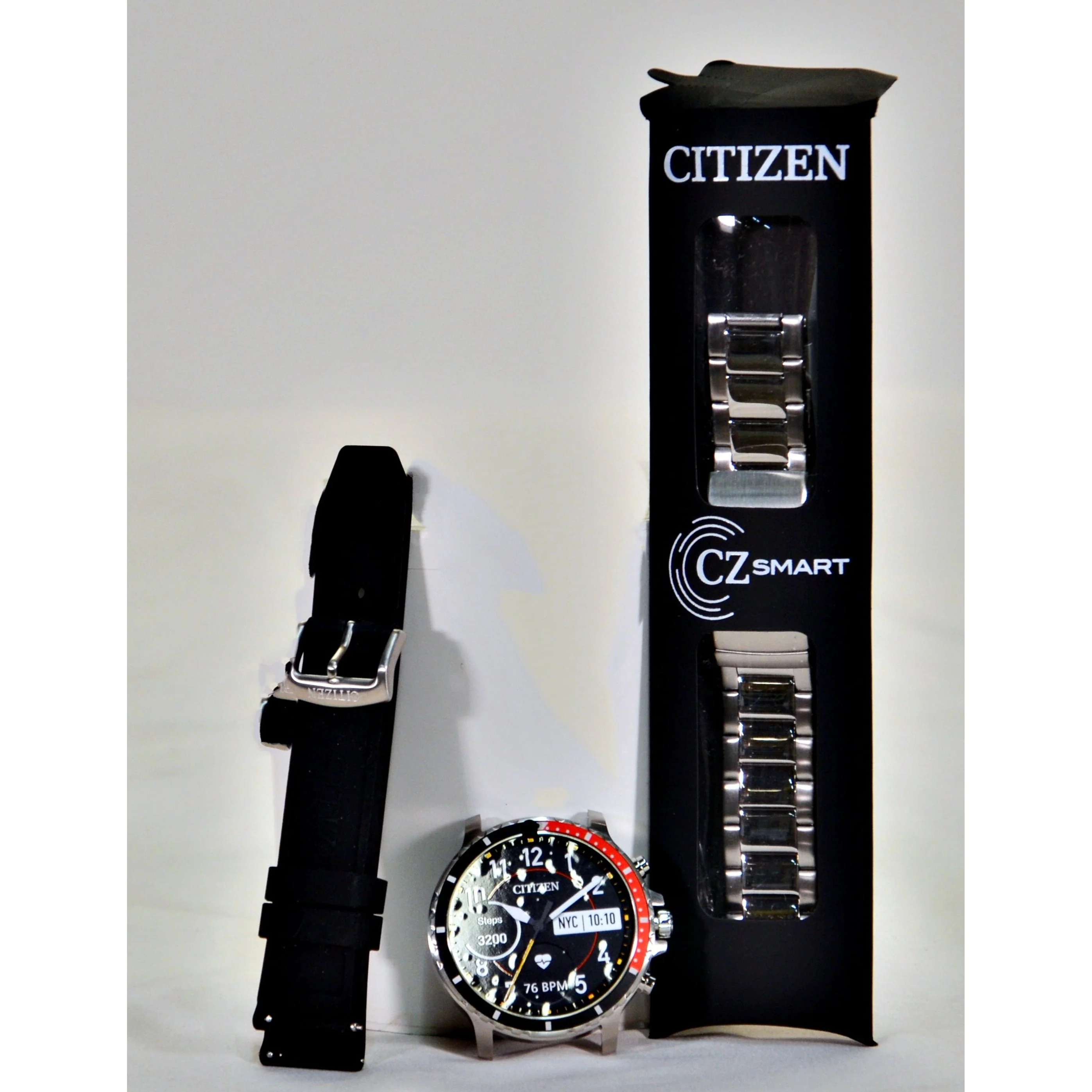 Citizen CZ Smartwatch, Wear OS by Google Stainless Steel, Black Dial - Image 4