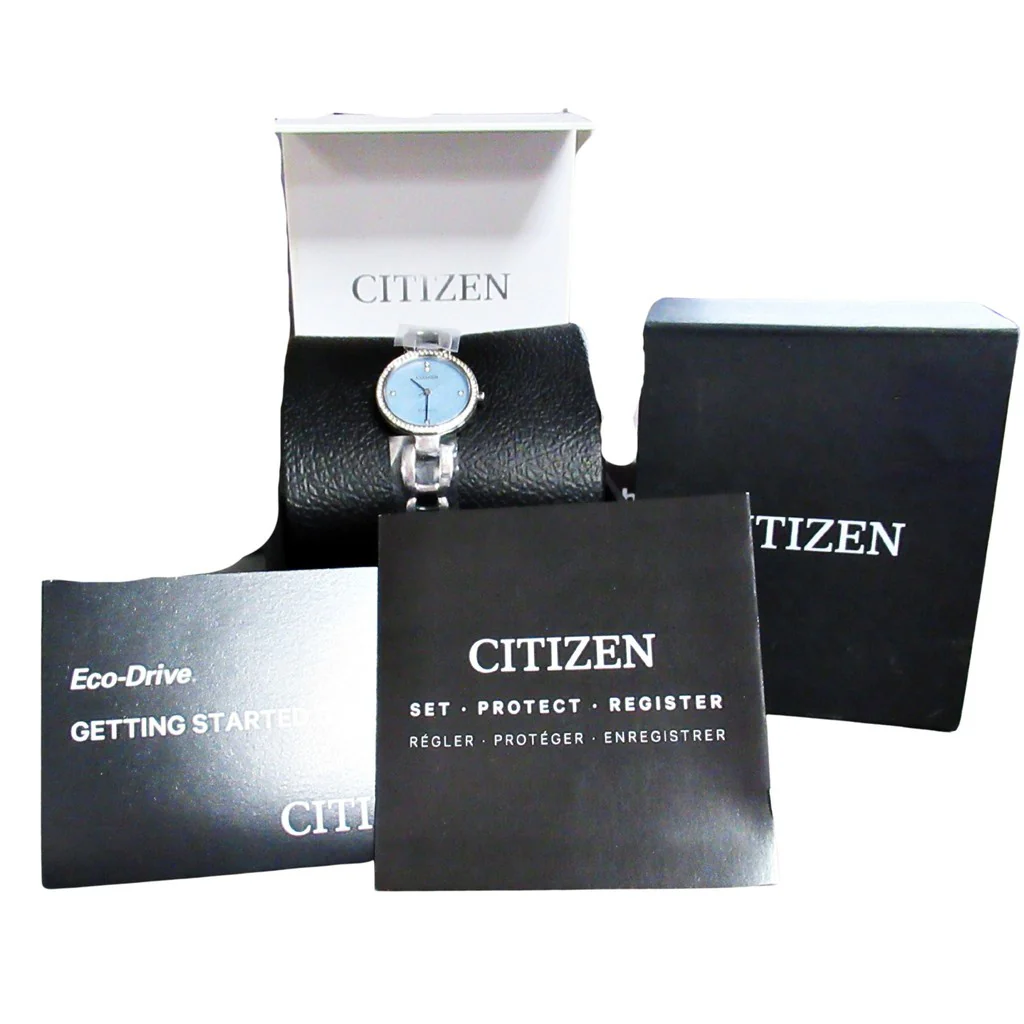 Citizen Eco-Drive Crystal Stainless Steel Women's Quartz Watch EM1030-53N - Image 5