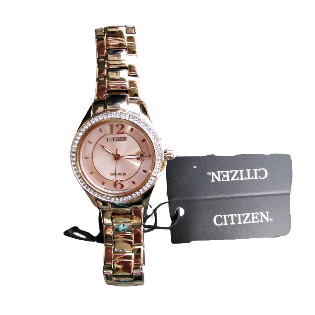 Citizen Eco-Drive Rose Gold Stainless Steel Women Watch FE1253-80X - Image 2