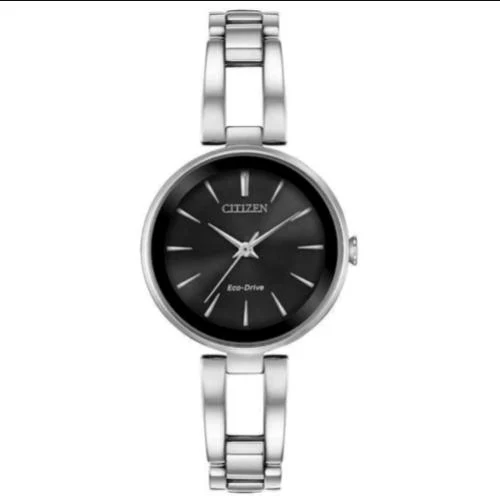Citizen Women's Eco-Drive Silhouette Watch Black Dial  EM0636-55E