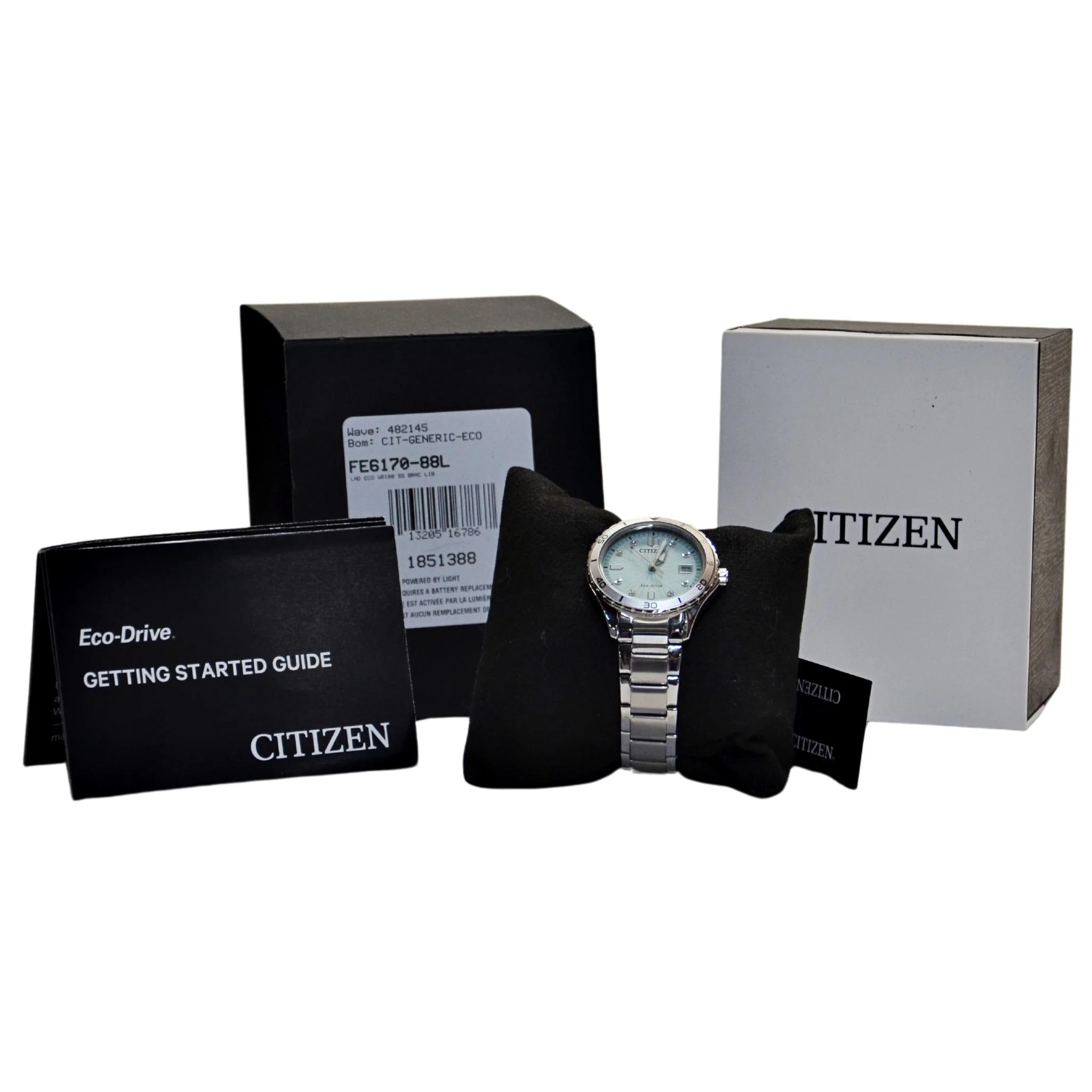 Citizen Ladies Eco-Drive Crystal Silver-Tone FE6170-88L Bracelet Watch