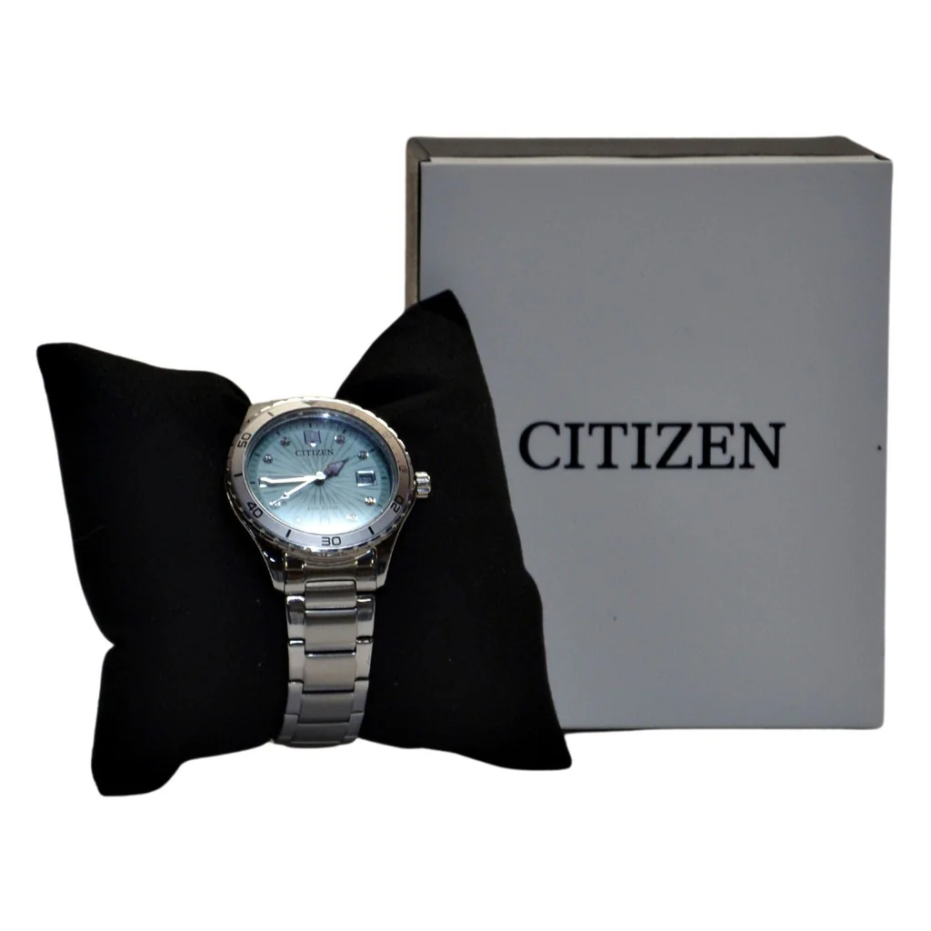 Citizen Ladies Eco-Drive FE6170-88L Crystal Silver-Tone Bracelet Watch