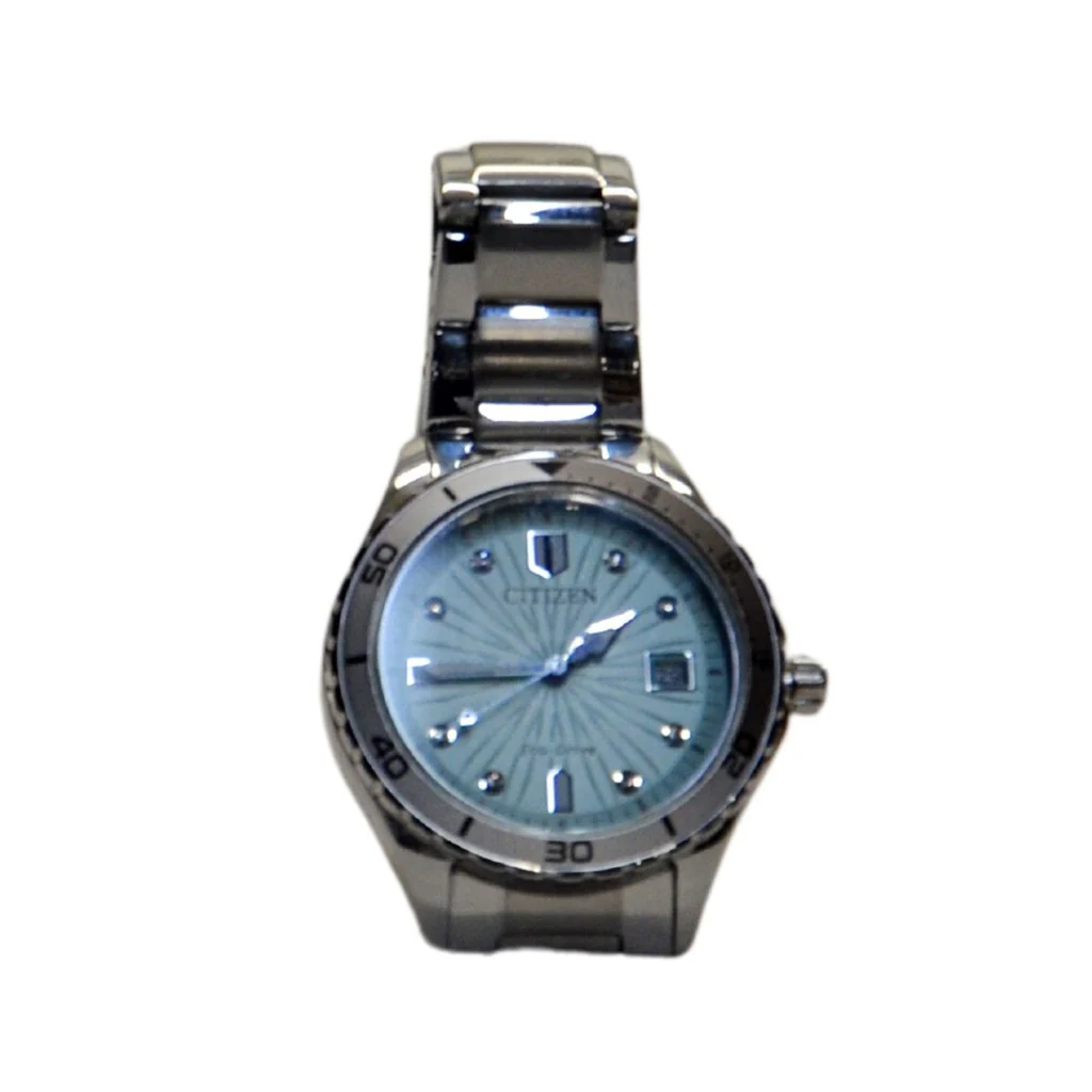 Citizen Ladies Eco-Drive FE6170-88L Crystal Silver-Tone Bracelet Watch - Image 2