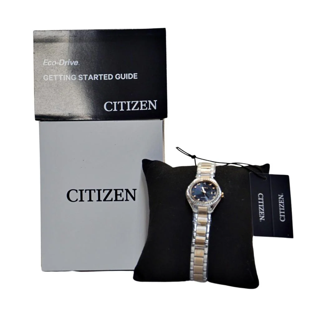 Citizen Ladies EW2557-56E Eco-Drive Crystal Black Dial Watch