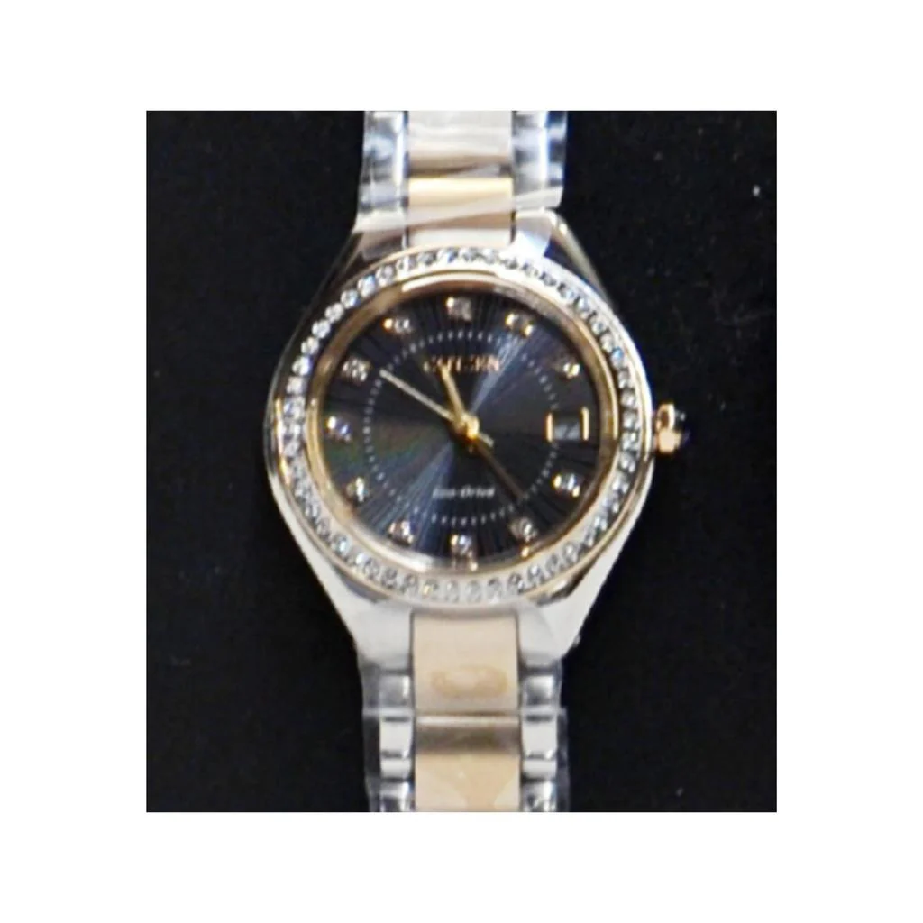 Citizen Ladies EW2557-56E Eco-Drive Crystal Black Dial Watch - Image 3