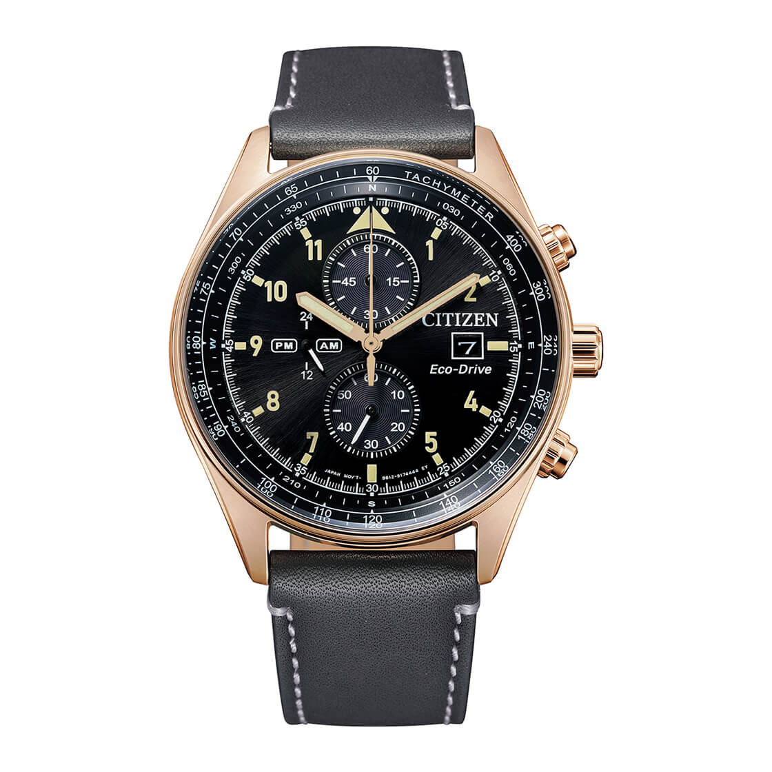 Citizen Men's CA0773-15E Eco-Drive Chronograph Watch - Black Leather