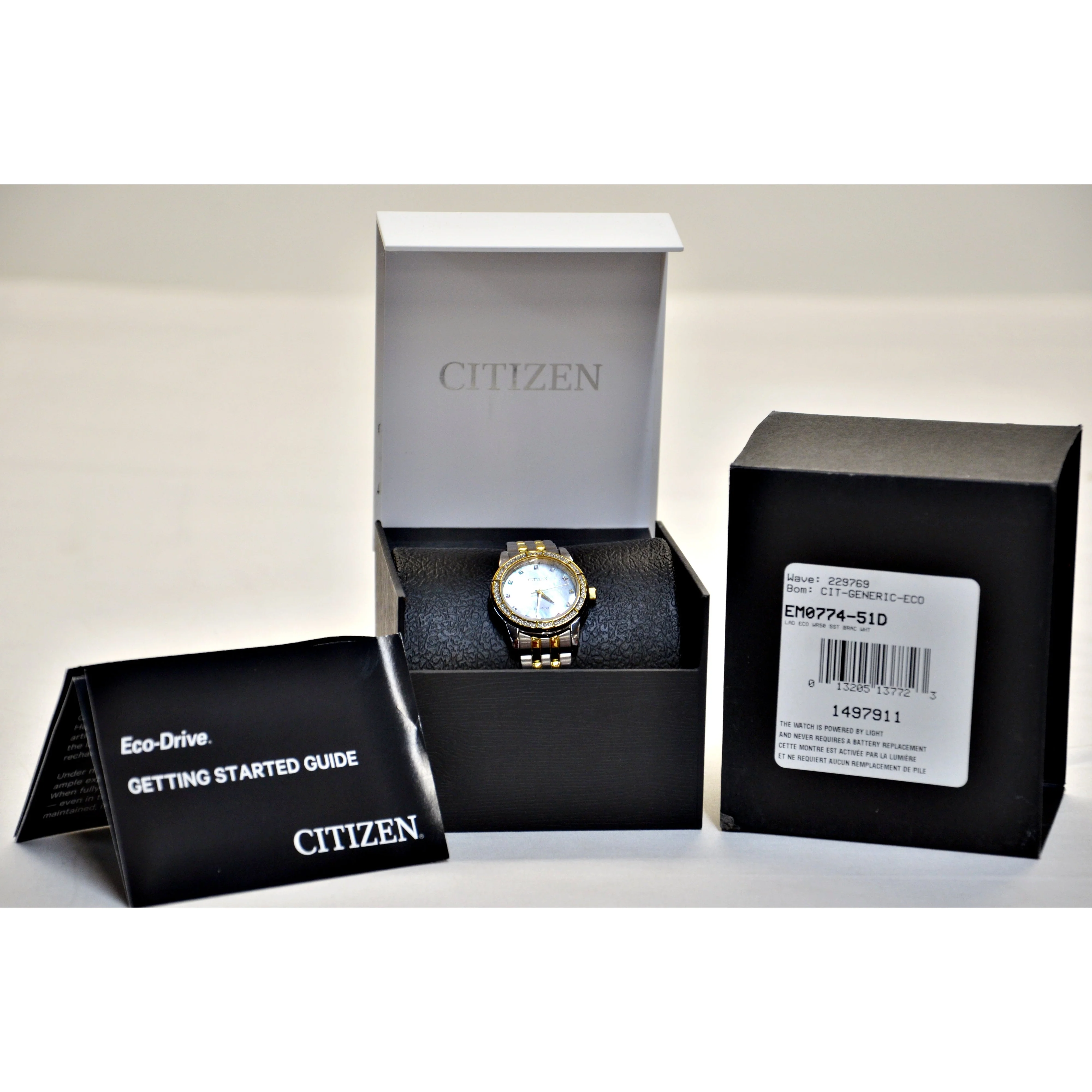 CITIZEN Silhouette Crystal Eco-Drive Ladies Watch EM0774-51D - Image 4