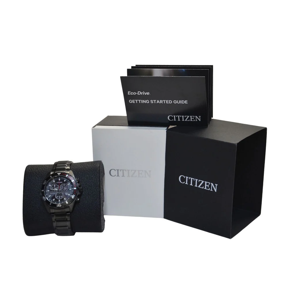 Citizen Sport Men's Casual Solar Powered Chronograph Watch - Black - Image 2