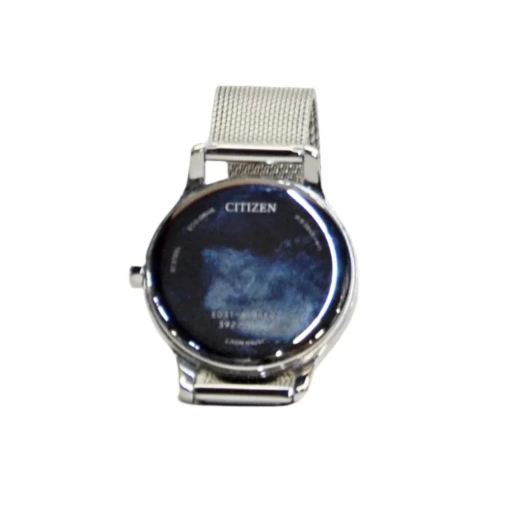 Citizen Women's Eco-Drive EM0899-81A Stainless Steel Mesh White Dial Watch - Image 4