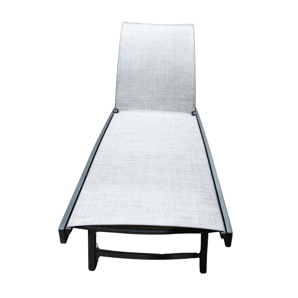 Sunbrella Aluminum Loungers with Wheels Grey