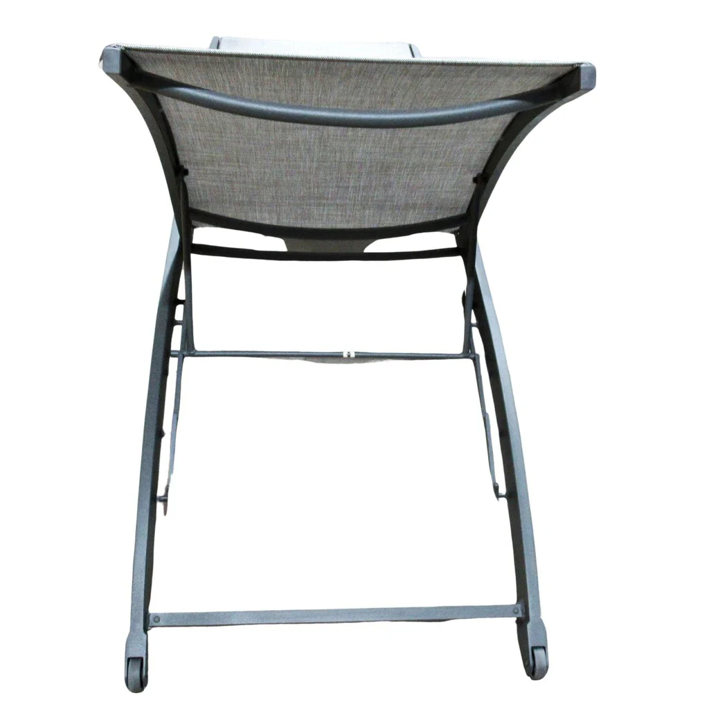 Sunbrella Aluminum Loungers with Wheels Grey - Image 2