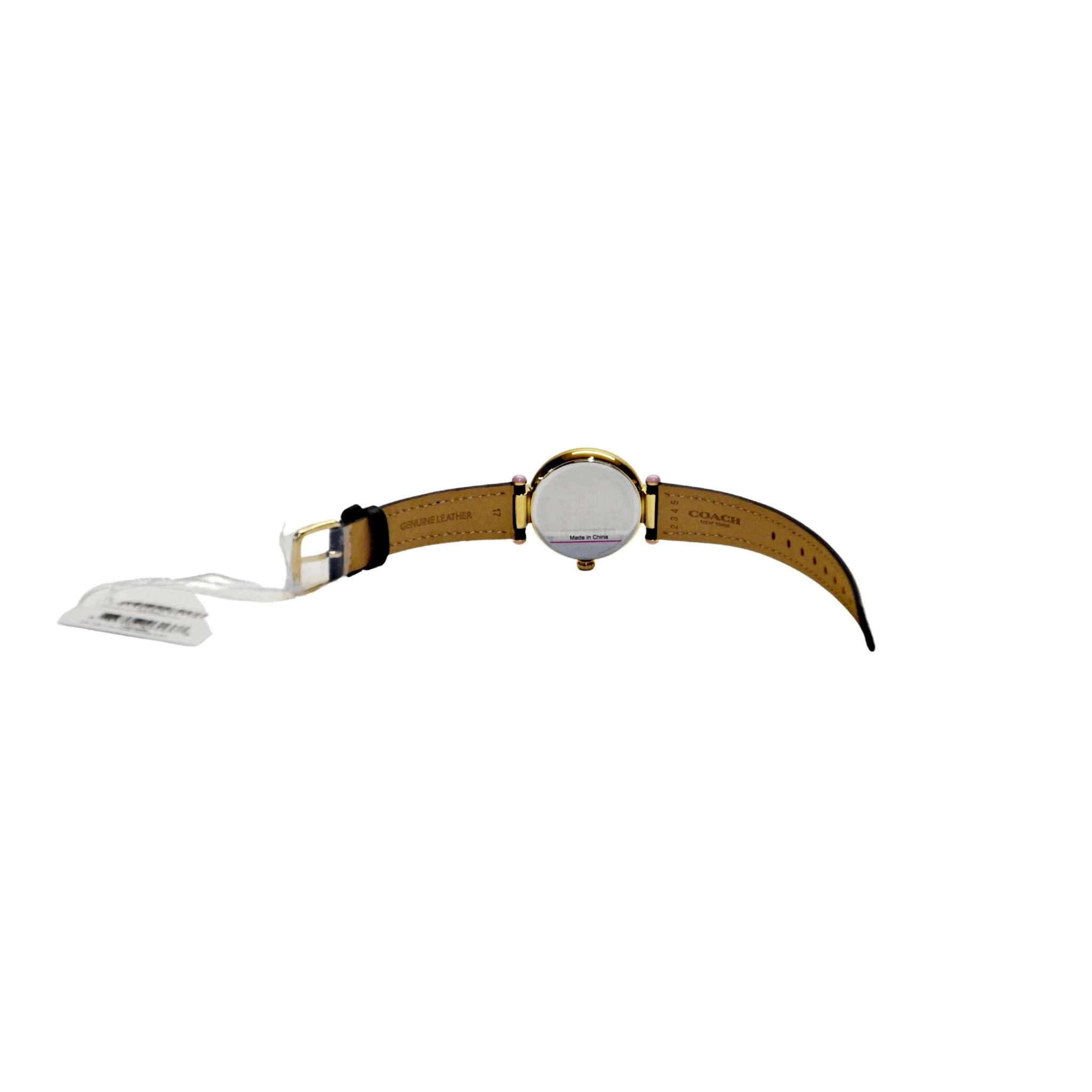 Coach New York Women's White Dial Black Leather Strap Watch 14503998 - Image 5