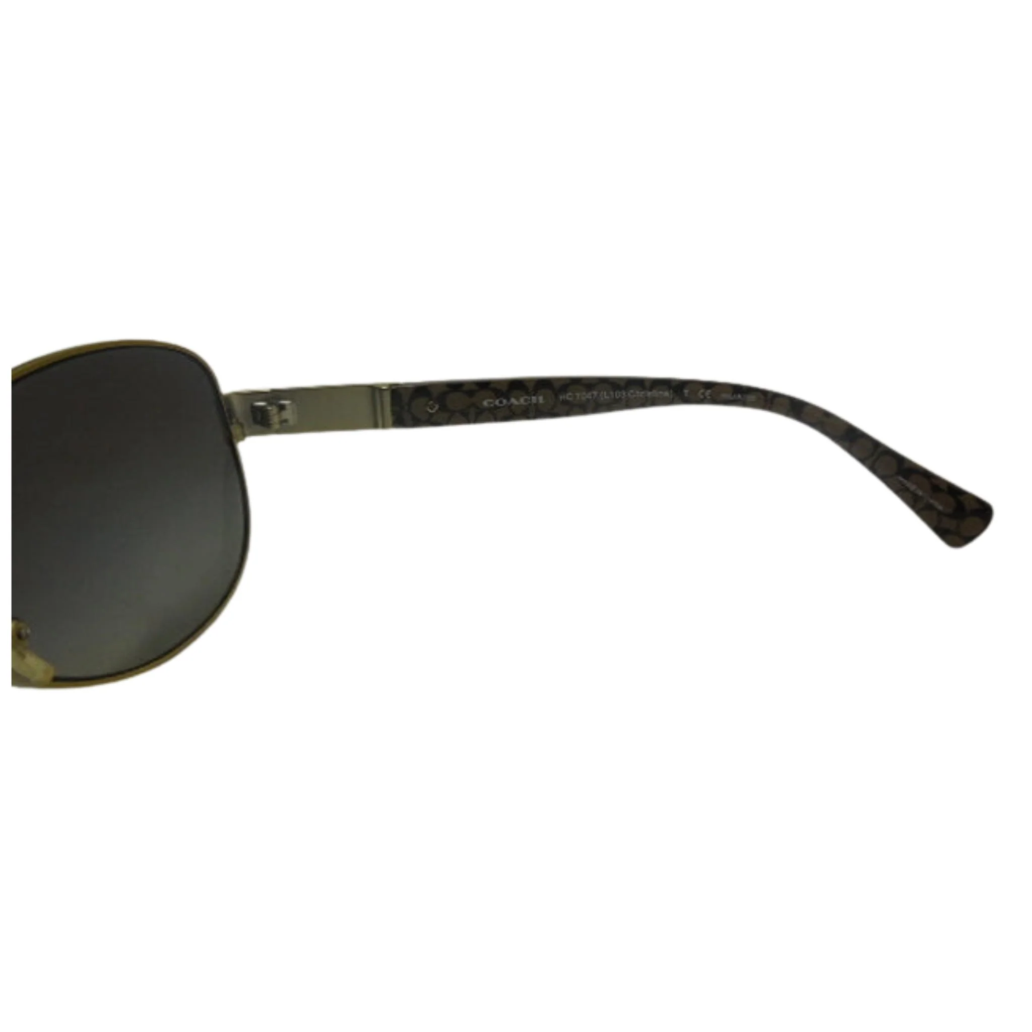 Coach L103 Christina 9201T3 Gold/Black Military Sig C Polarized Sunglasses - Image 4