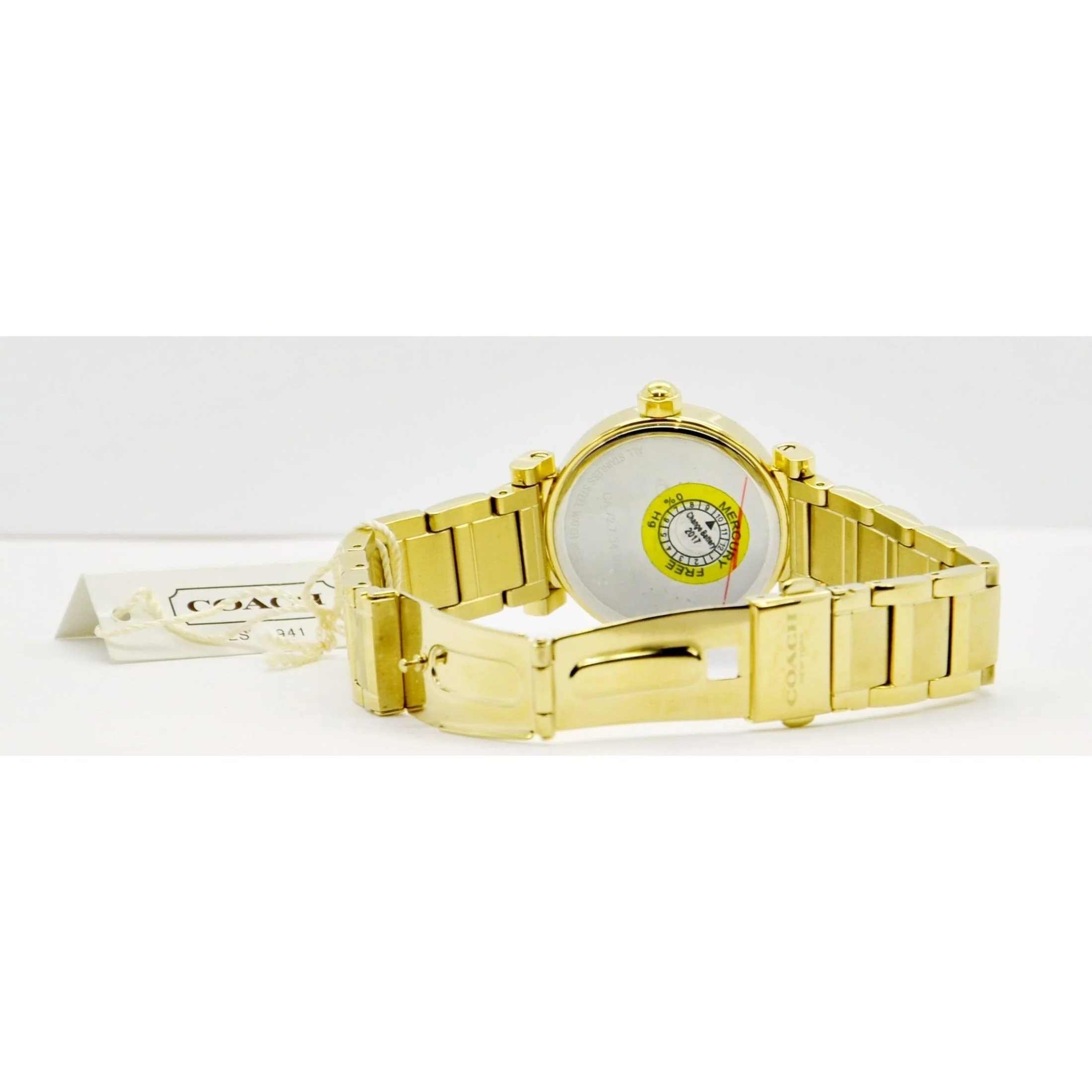 Coach Women's MADISON Bracelet Glitz Watch Yellow Gold - Image 3