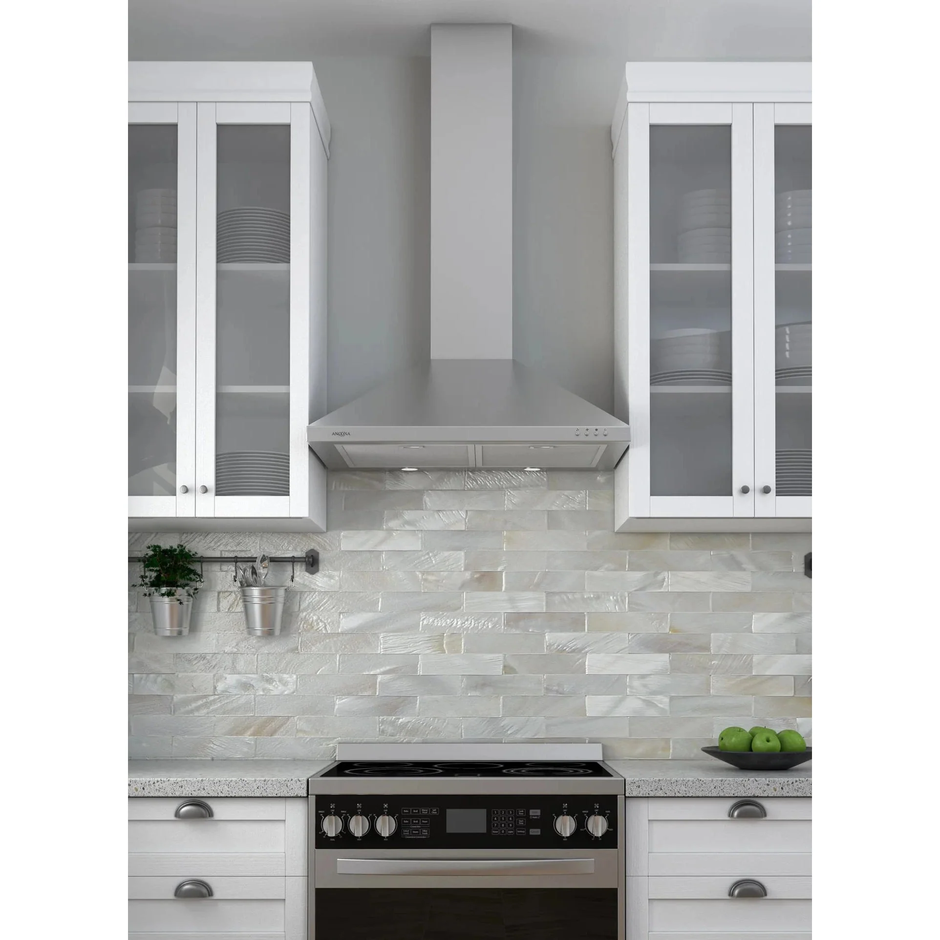 Ancona Pyramid 30" Range Hood AN-1129X 400CFM w/ Nightlight Stainless - Image 4