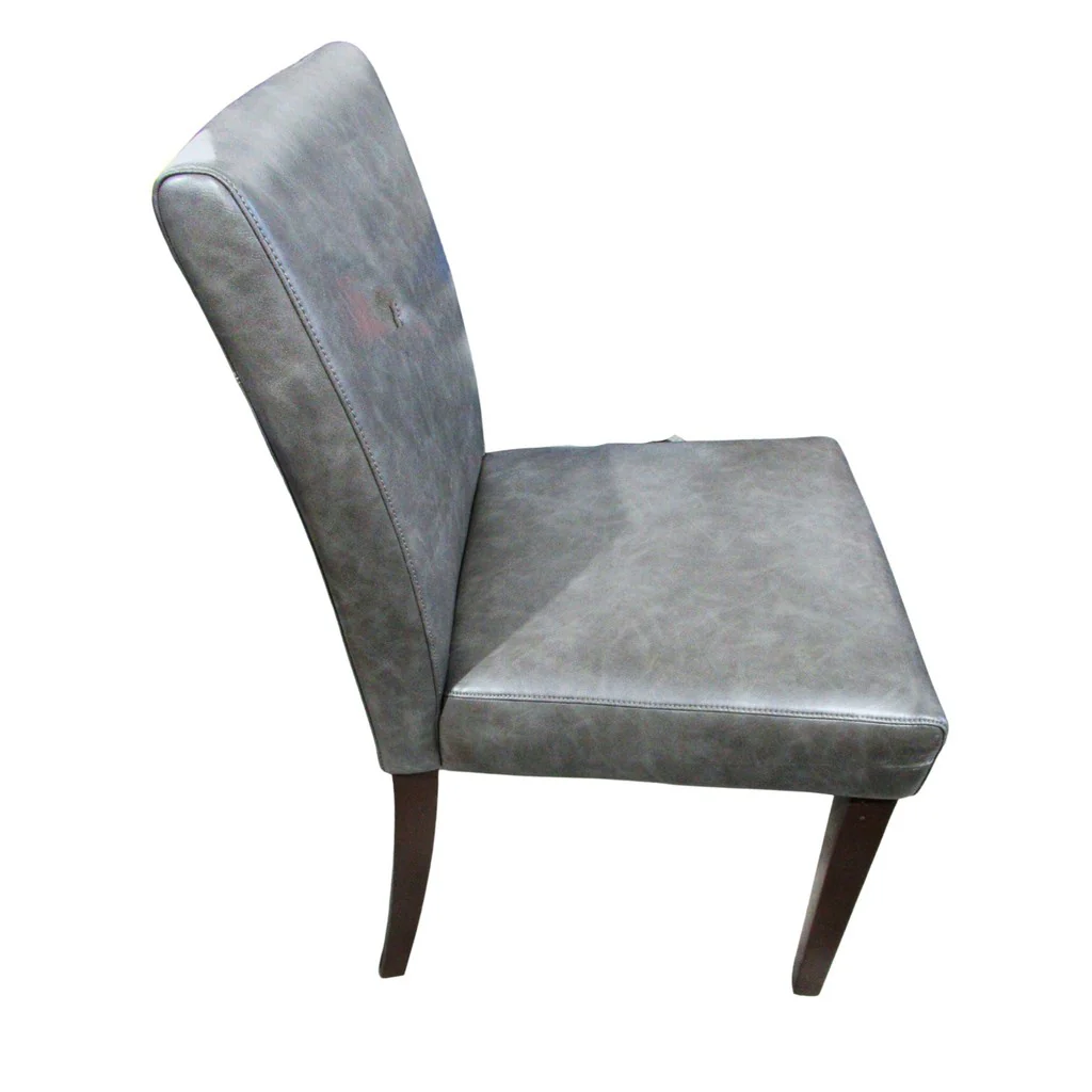 Emmett Gray  Bonded Leather Chair 2 pack Used - Image 3