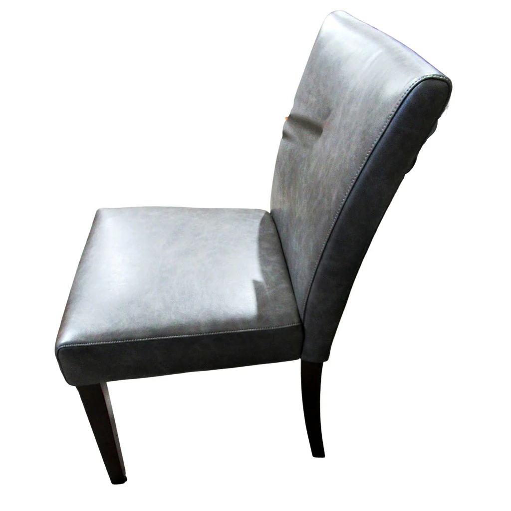 Emmett Gray  Bonded Leather Chair 2 pack Used - Image 4