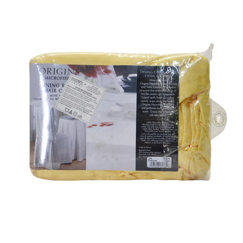 Origins Microfiber Dining Room Chair Cover Yellow - Used - Image 3