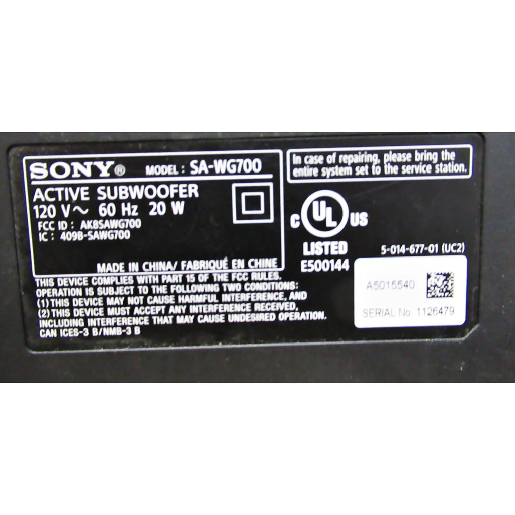 Sony HTG700 3.1 ch Soundbar with Subwoofer Used - Image 10