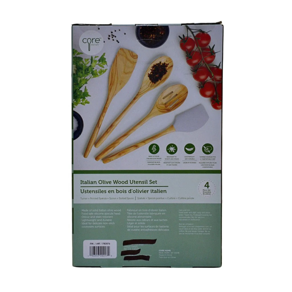 Core Home Olive Wood Tool Set 4-Piece - Image 2