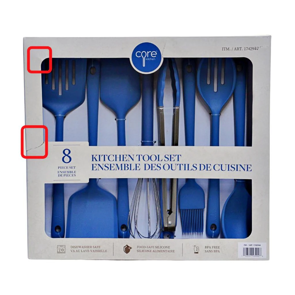 Core Kitchen Silicone Utensils Set of 8 - Blue
