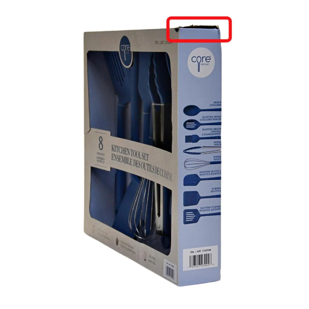 Core Kitchen Silicone Utensils Set of 8 - Blue - Image 3
