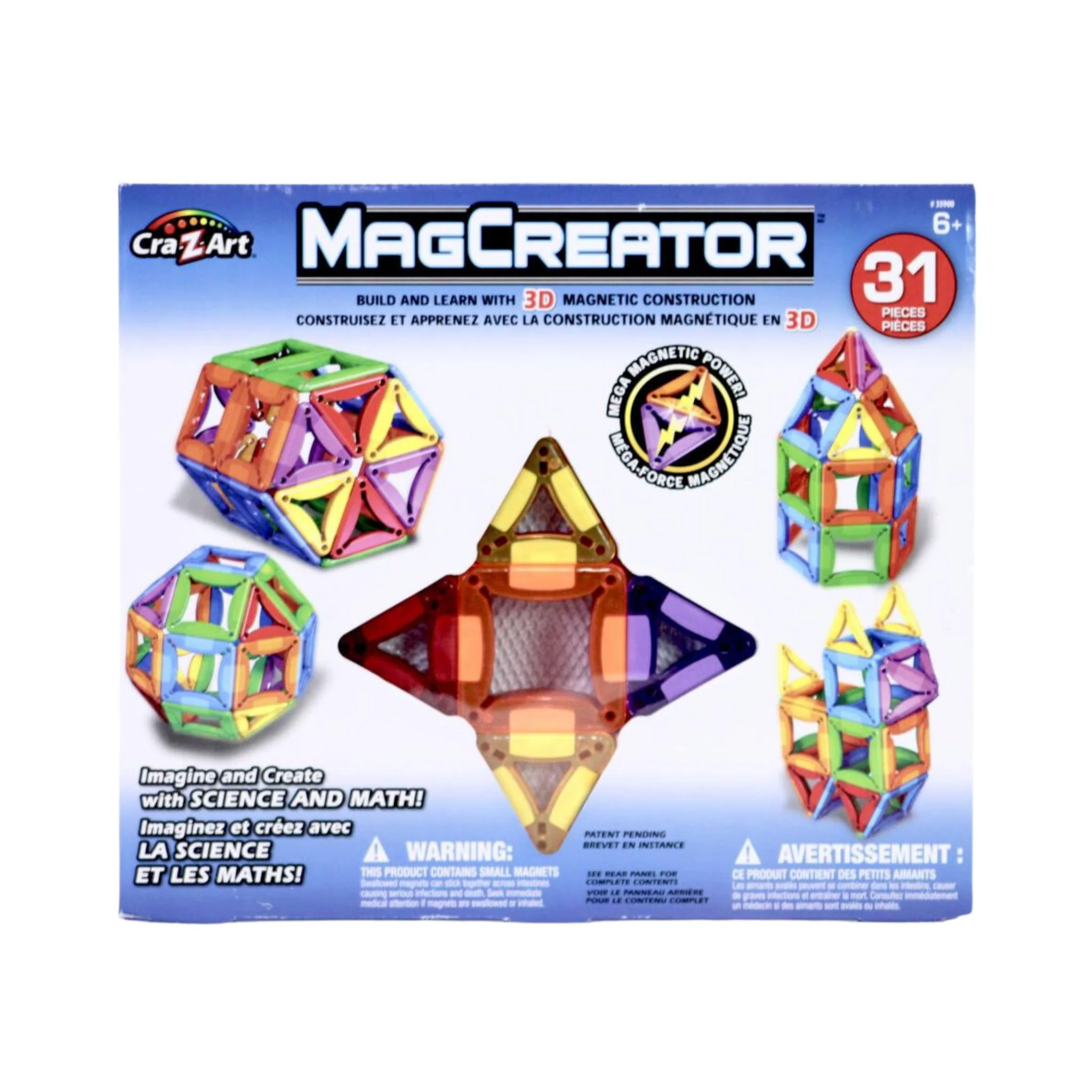 Cra-Z-Art Magcreator Magnetic Construction Building Set 31 Pieces - Image 4